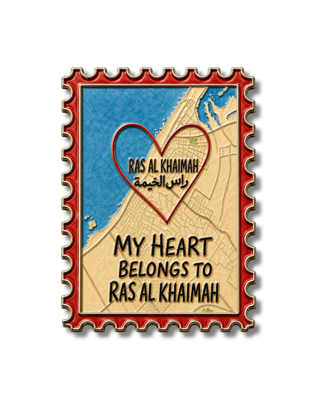 RAK map metal sticker